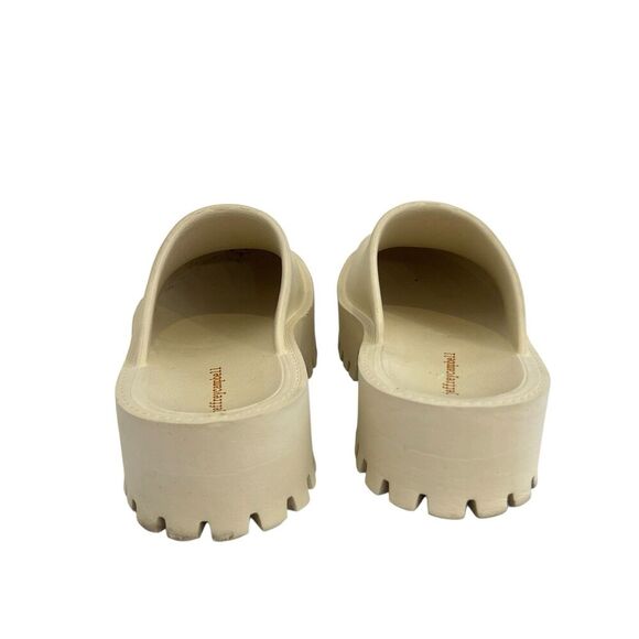 Jeffrey Campbell Womens Size 11 Cream Chunky Platform Mules Clogs - Picture 6 of 9